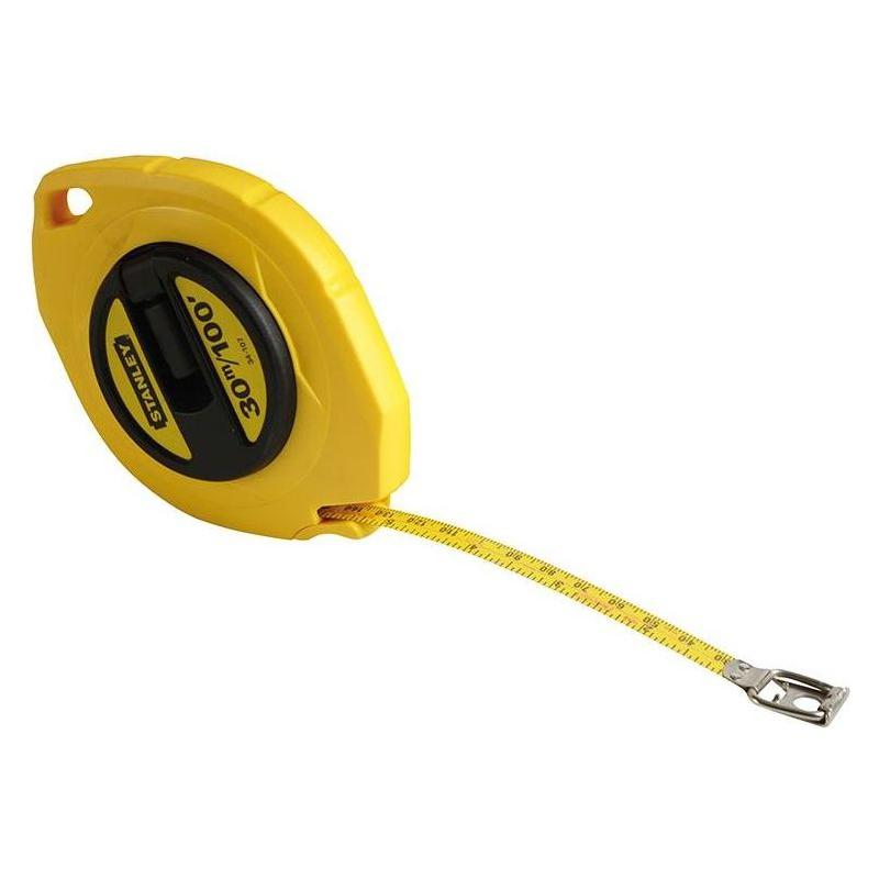 Stanley® Hand Tools Closed Case Steel Long Tape 30m/100ft (Width 10mm) STANLEY® Hand Tools - RockBottom Nothampton