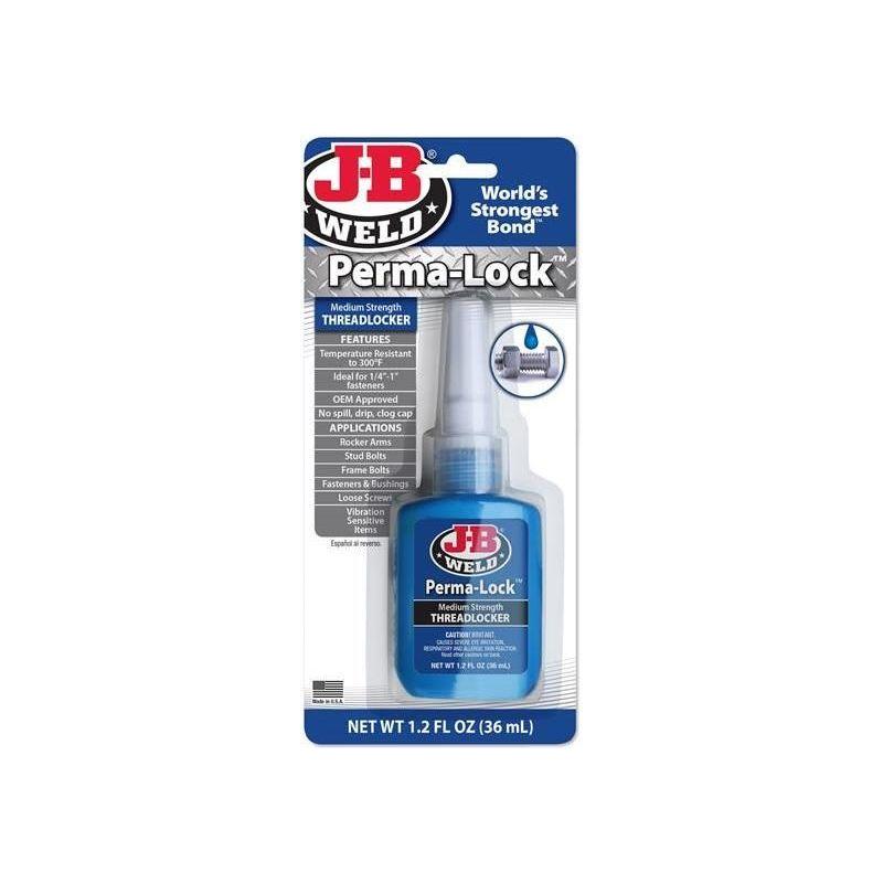 J-B Weld Perma-lock Blue Medium Strength Threadlocker 36ml J-B Weld - RockBottom Northampton