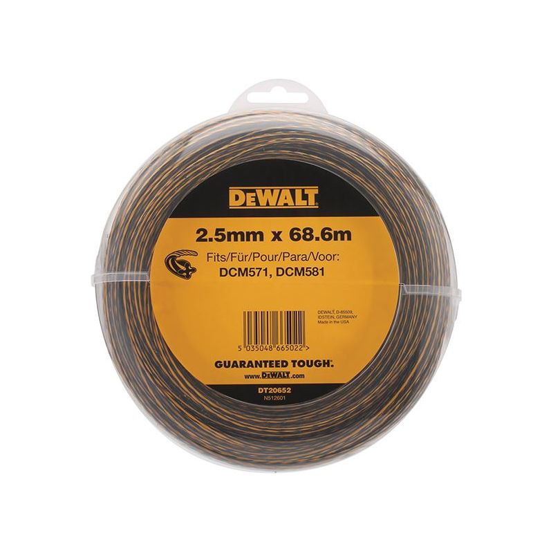 Dewalt Power Tools DT20652 String Trimmer Line 2.5mm x 68.6m DeWALT Power Tools - RockBottom Northampton