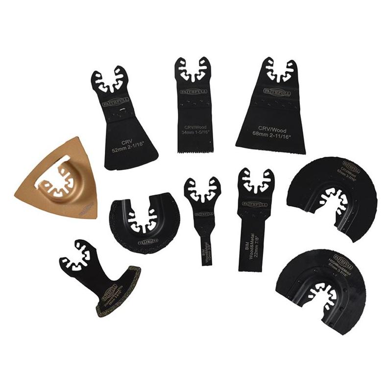 Faithfull Multi-Function Tool Mixed Blade Set 10 Piece Faithfull - RockBottom Northampton