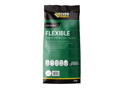 Everbuild Sika 730 Uniflex Hygienic Tile Grout White 2.5kg Everbuild Sika - RockBottom Northamptin