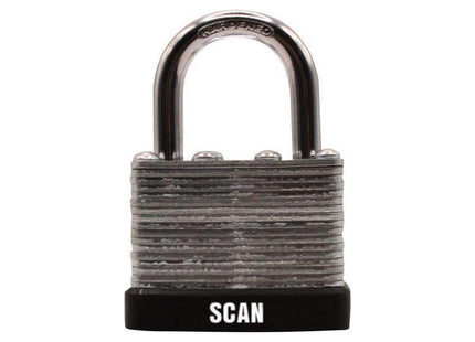 Scan Laminated Steel Padlock 40mm Keyed Alike Pack of 2 Scan - RockBottom Nothampton