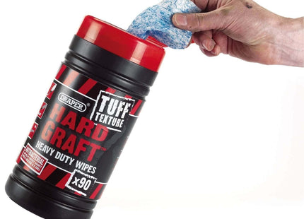 Draper 'Hard Graft' Tuff Texture Heavy Duty Wipes (Tub of 90) 84712 Draper - Town Tools 