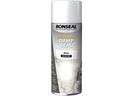 Ronseal Quick Dry Damp Seal Aerosol White 400ml Ronseal - RockBottom Nothampton
