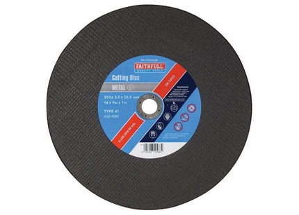 Faithfull Metal Cut Off Disc 355 x 3.5 x 25.4mm Faithfull - RockBottom Northampton