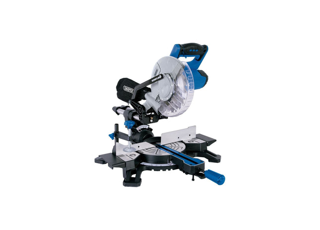 Draper Sliding Compound Mitre Saw with Laser Cutting Guide, 210mm, 1500W 83677 Draper - Town Tools 