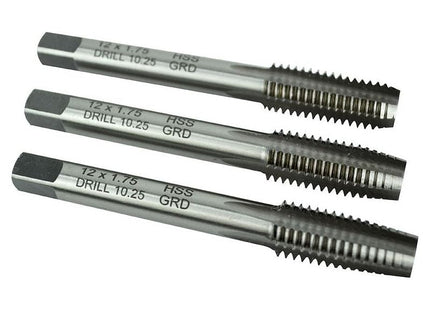 Faithfull HSS Straight Flute Tap Set M12 x 1.75, 3 Piece Faithfull - RockBottom Northampton