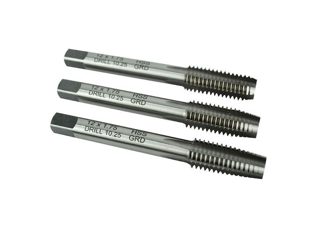 Faithfull HSS Straight Flute Tap Set M12 x 1.75, 3 Piece Faithfull - RockBottom Northampton