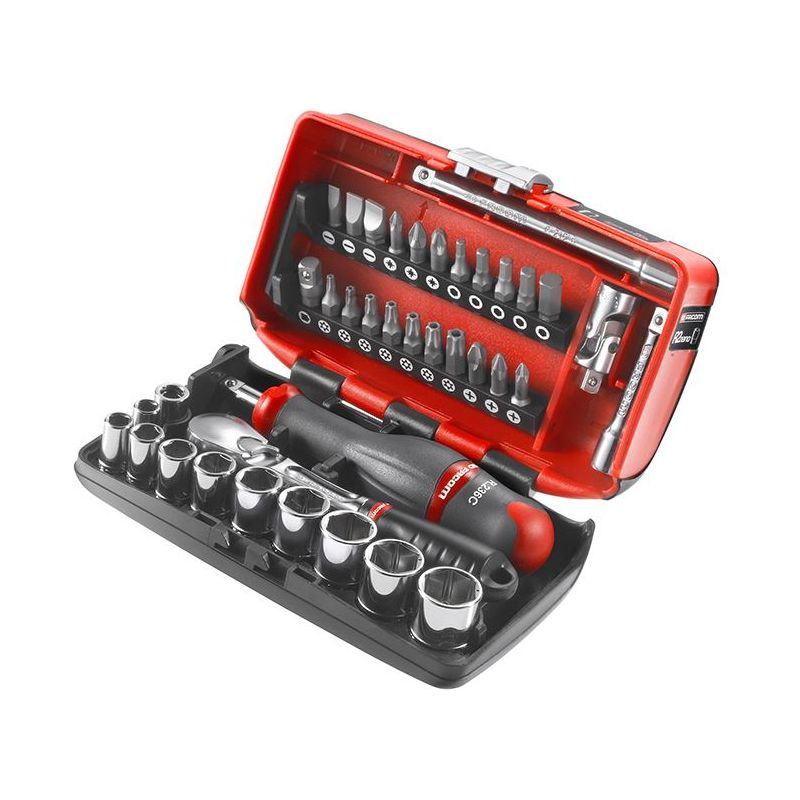 Facom 1/4in Drive Nano Socket Set, 38 Piece Facom - RockBottom Northampton