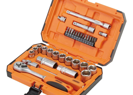 Draper HI-TORQ 6 Point Socket Set, 1/4" and 3/8" (34 Piece) 22110 Draper - Town Tools 