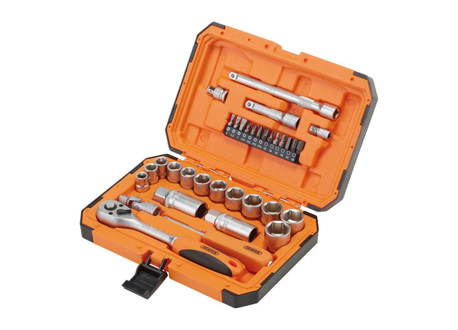 Draper HI-TORQ 6 Point Socket Set, 1/4" and 3/8" (34 Piece) 22110 Draper - Town Tools 