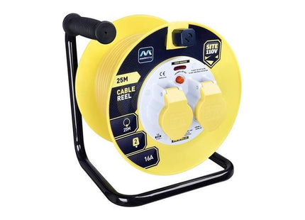 Masterplug Cable Reel 110V 16A Thermal Cut-Out 25m Masterplug - RockBottom Northampton