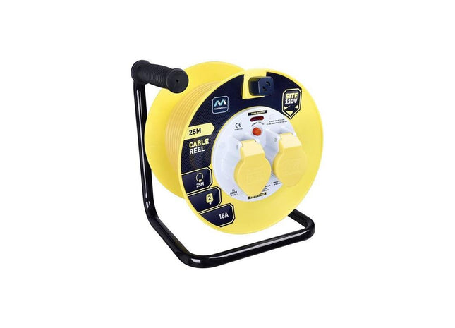 Masterplug Cable Reel 110V 16A Thermal Cut-Out 25m Masterplug - RockBottom Northampton