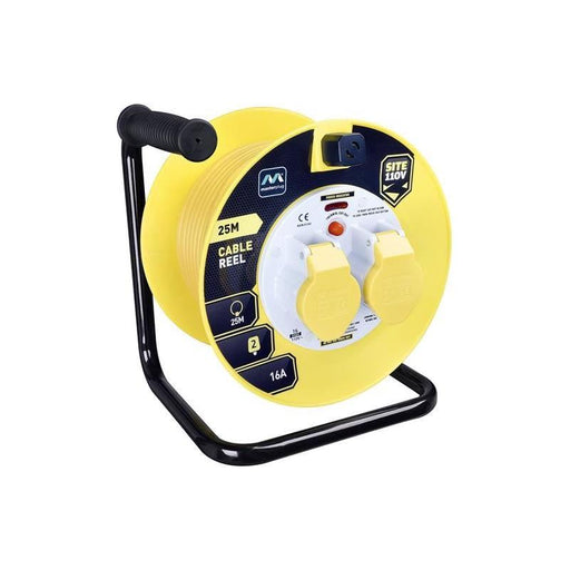 Masterplug Cable Reel 110V 16A Thermal Cut-Out 25m Masterplug - RockBottom Northampton