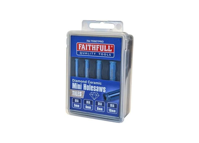 Faithfull Diamond Ceramic Mini Holesaw Set, 4 Piece Faithfull - RockBottom Northampton