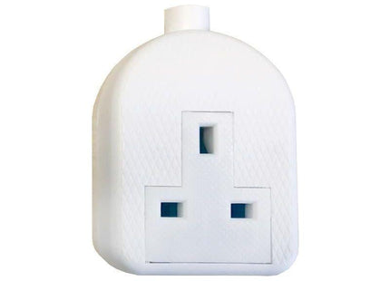Smj White Trailing Extension Socket 13A 1-Gang SMJ - RockBottom Nothampton