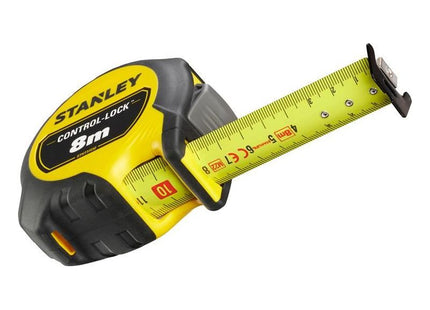 Stanley® Hand Tools CONTROL-LOCK™ Pocket Tape 8m (Width 25mm) (Metric only) STANLEY® Hand Tools - RockBottom Nothampton