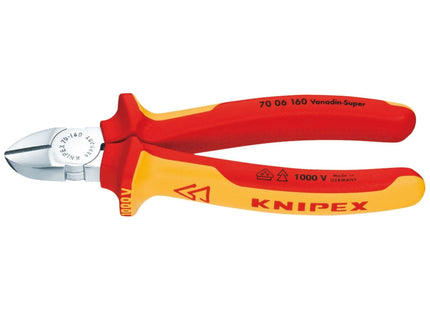 Draper Knipex 70 06 160 SBE Fully Insulated Diagonal Side Cutter, 160mm 81262 Draper - Town Tools 