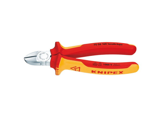 Draper Knipex 70 06 160 SBE Fully Insulated Diagonal Side Cutter, 160mm 81262 Draper - Town Tools 