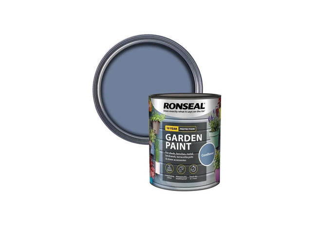 Ronseal Garden Paint Cornflower 750ml Ronseal - RockBottom Nothampton