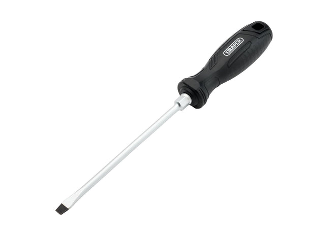 Draper Slotted Hard Grip Screwdriver, 6.5 x 150mm Draper - Town Tools