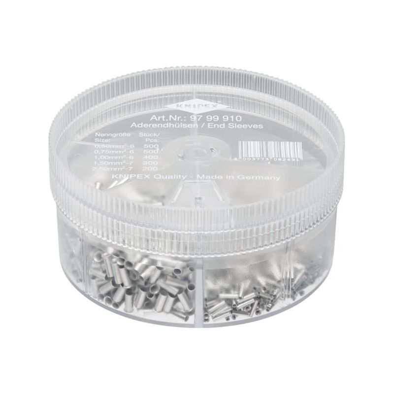 Knipex Non-Insulated Wire Ferrules Assortment Box, 1,900 Piece Knipex - RockBottom Northampton