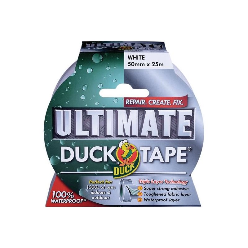 Shurtape Duck Tape® Ultimate 50mm x 25m White Shurtape - RockBottom Nothampton