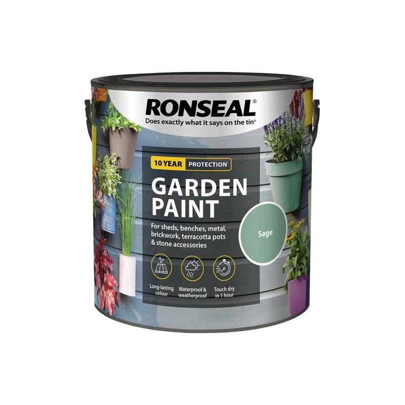 Ronseal Garden Paint Sage 2.5 litre Ronseal - RockBottom Nothampton