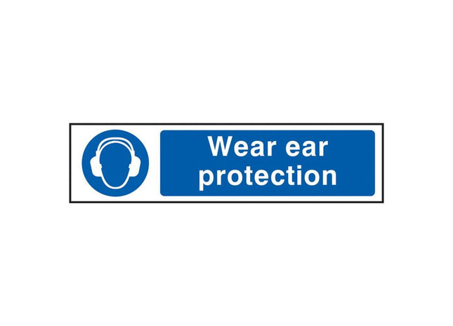 Scan Wear Ear Protection - PVC Sign 200 x 50mm Scan - RockBottom Nothampton