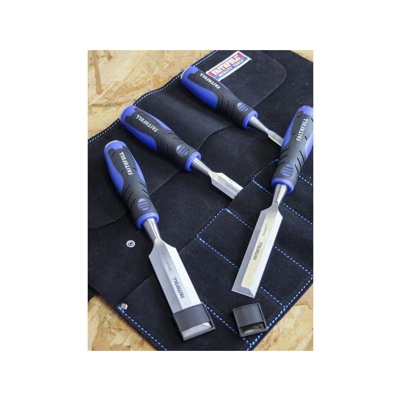 Faithfull 8 Pocket Leather Chisel Roll Faithfull - RockBottom Northampton