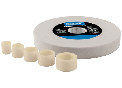Draper Aluminium Oxide Bench Grinding Wheel, 150 x 20mm, 80 Grit, White 99569 Draper - Town Tools 