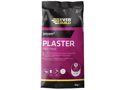 Everbuild Sika Jetcem Quick Set Patching Plaster (Single 6kg Pack) Everbuild Sika - RockBottom Northamptin