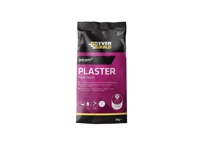 Everbuild Sika Jetcem Quick Set Patching Plaster (Single 6kg Pack) Everbuild Sika - RockBottom Northamptin