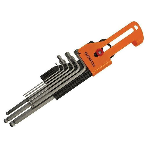 Faithfull Metric Long Arm Ball End Hex Key Set, 9 Piece Faithfull - RockBottom Northampton