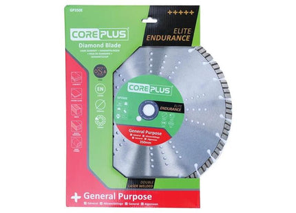 Coreplus GP350E Elite General-Purpose Diamond Blade 350mm CorePlus - RockBottom Northampton