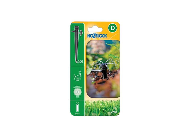 Hozelock 2788 End of Line Adjustable Mini Sprinkler on Stake 4mm (Pack 12) Hozelock - RockBottom Northampton