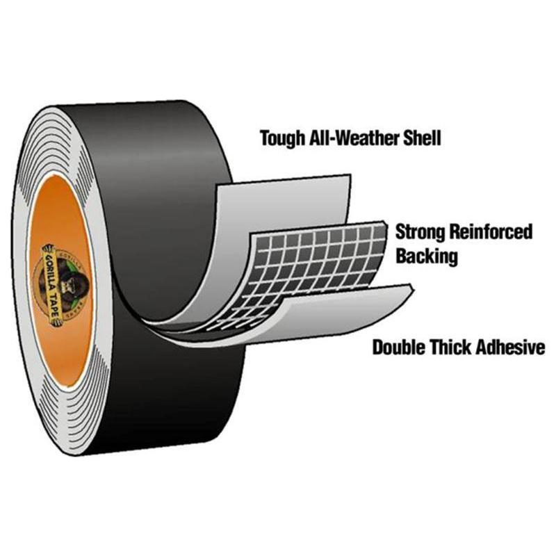 Gorilla Glue Gorilla Tape® 48mm x 32m Black Gorilla Glue - RockBottom Northampton