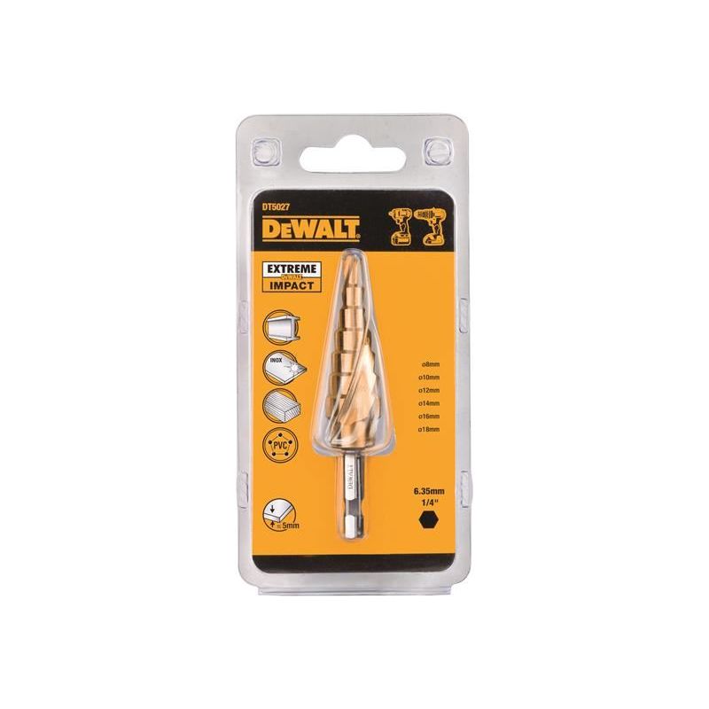 Dewalt Power Tools Extreme Step Drill Bit 8-18mm DeWALT Power Tools - RockBottom Northampton