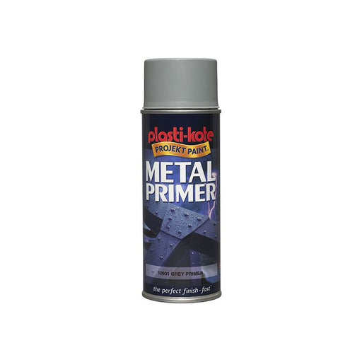 Plastikote Metal Primer Spray Grey 400ml PlastiKote - RockBottom Nothampton