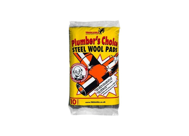 Trollull Plumber's Choice Steel Wool Pads 200g Trollull - RockBottom Northampton