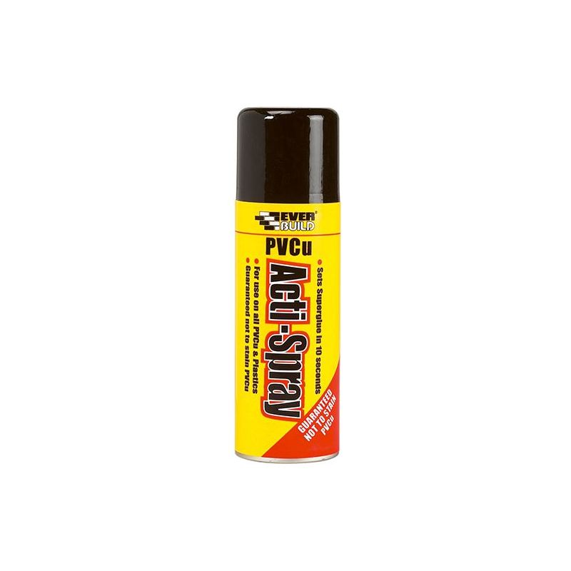Everbuild Sika PVCu Acti-Spray 200ml Everbuild Sika - RockBottom Northamptin