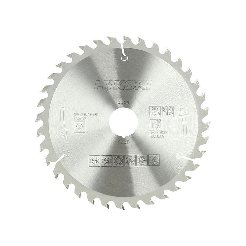 Hikoki Circular Saw Blade 185 x 30mm x 36T HiKOKI - RockBottom Northampton
