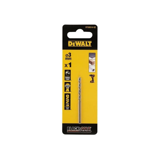 Dewalt Power Tools BLACK&GOLD HSS Drill Bit 3.0mm DeWALT Power Tools - RockBottom Northampton