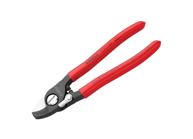 Knipex Cable Shears PVC Grip with Return Spring 165mm Knipex - RockBottom Northampton