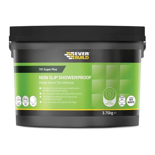 Everbuild Sika 701 Acrylic Non Slip Tile Adhesive 14kg Everbuild Sika - RockBottom Northamptin