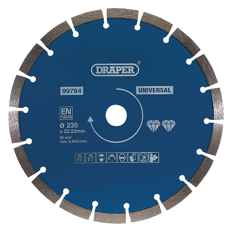 Draper Segmented Diamond Blade, 230mm 99784 Draper - Town Tools 