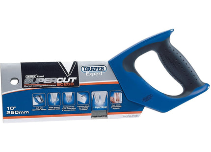 Draper Supercut Soft Grip Hardpoint Tenon Saw, 250mm/10", 11tpi/12ppi Draper - Town Tools 