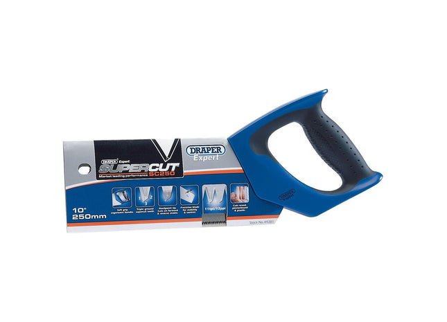 Draper Supercut Soft Grip Hardpoint Tenon Saw, 250mm/10", 11tpi/12ppi Draper - Town Tools 