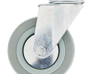 Draper Swivel Plate Fixing Rubber Castor, 100mm Diameter, S.W.L. 80kg Draper - Town Tools