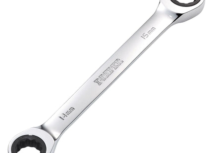 Draper Draper HI-TORQ Metric Double Ratchet Ring Spanner, 14 x 15mm Draper - Town Tools